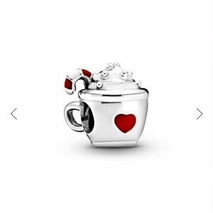 NWT & Box - Pandora Cocoa & Candy Cane Charm